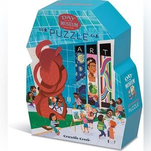 2 Crocodile Creek puzzles: day at the art museum/gingerbread house